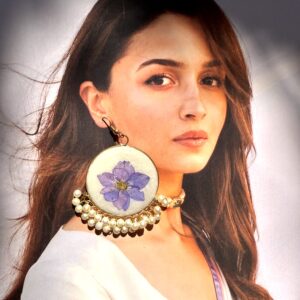 Lavender Bloom Jhumkas