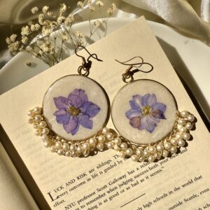 Lavender Bloom Jhumkas