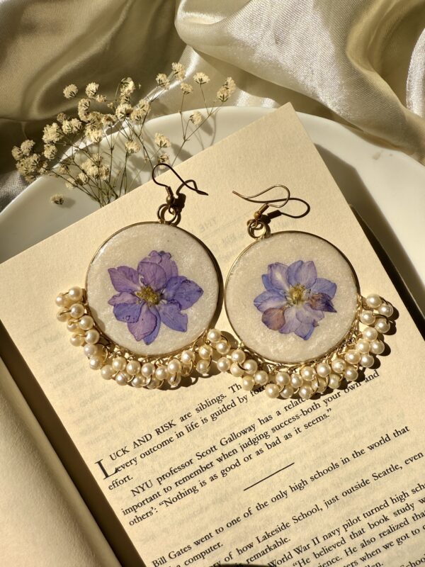 Lavender Bloom Jhumkas