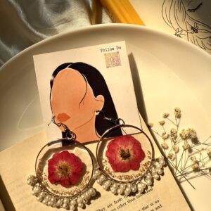 Real Rose Jhumka