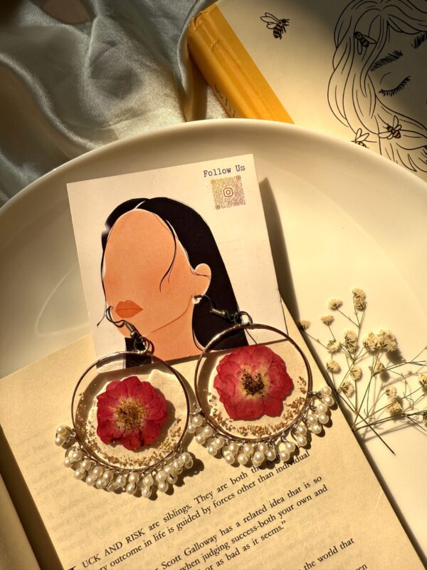 Real Rose Jhumka