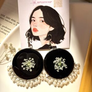 Ivory Night Earrings